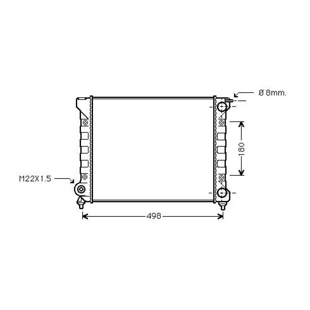 Radiateur, refroidissement du moteur — Volkswagen Golf II (Typ191) (1983-1991) (+1)