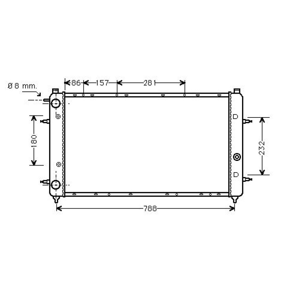 Radiateur, refroidissement du moteur — Volkswagen T4 Transporter (1990-2003)