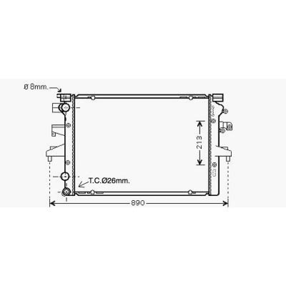 Radiateur, refroidissement du moteur — Volkswagen T5 Multivan/Caravelle (2003-2009) (+1)