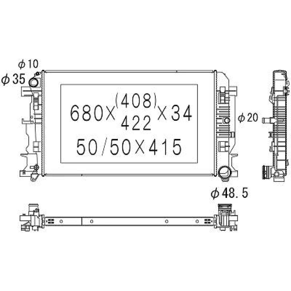 Radiateur, refroidissement du moteur — Volkswagen Crafter (2006-2016)