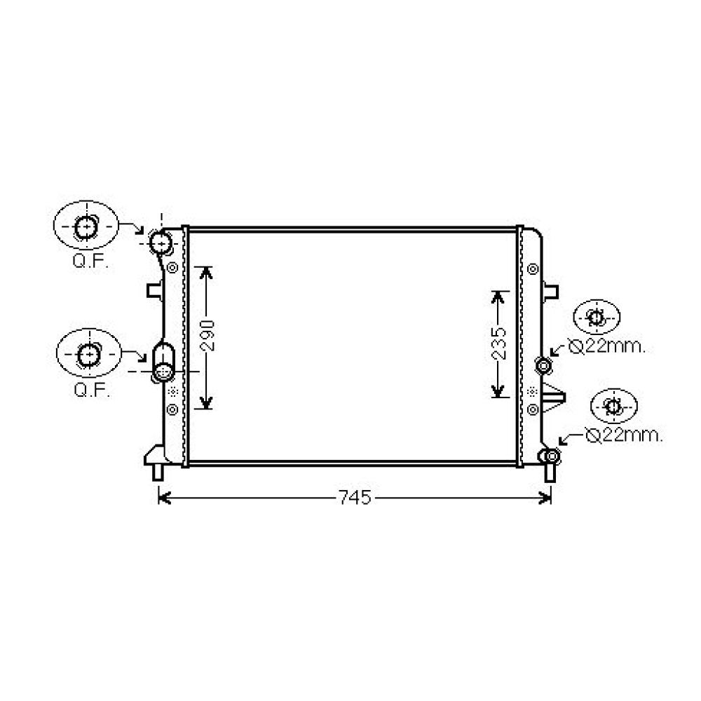 Radiateur, refroidissement du moteur — Audi A3 Berline/Sportback/Cabrio (2008-2012) (+7)