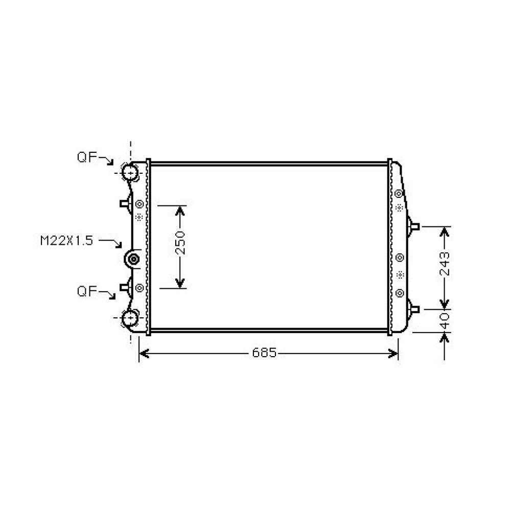 Radiateur, refroidissement du moteur — Seat Ibiza/Cordoba (2002-2005) (+11)