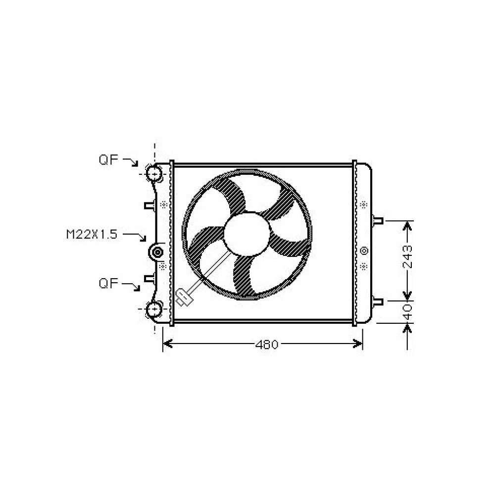 Radiateur, refroidissement du moteur — Seat Ibiza/Cordoba (2002-2005) (+8)