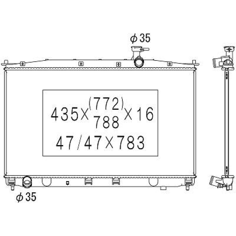 Radiateur, refroidissement du moteur — Hyundai Santa Fe (2006-2009)
