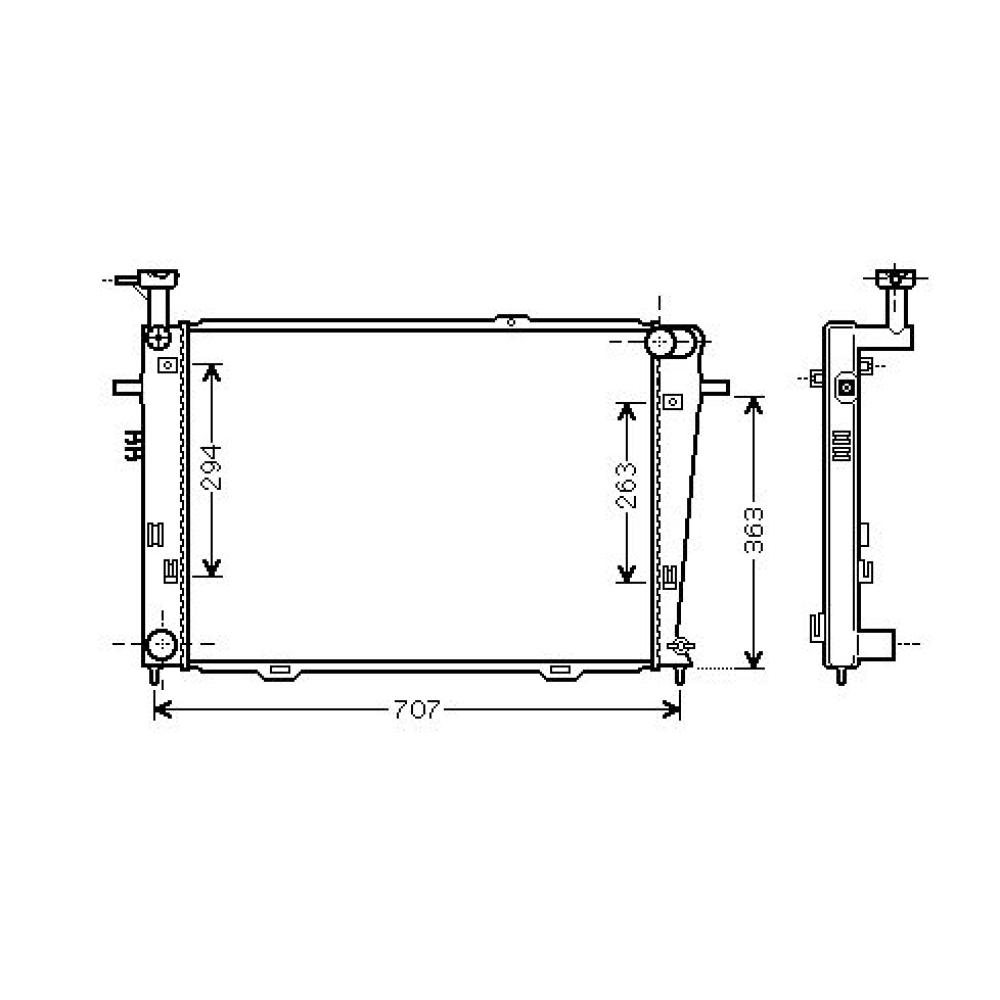 Radiateur, refroidissement du moteur — Hyundai Tucson (2004-2010) (+2)