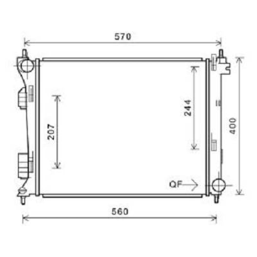 Radiateur, refroidissement du moteur — Kia Rio (TYP UB) (2015-…)