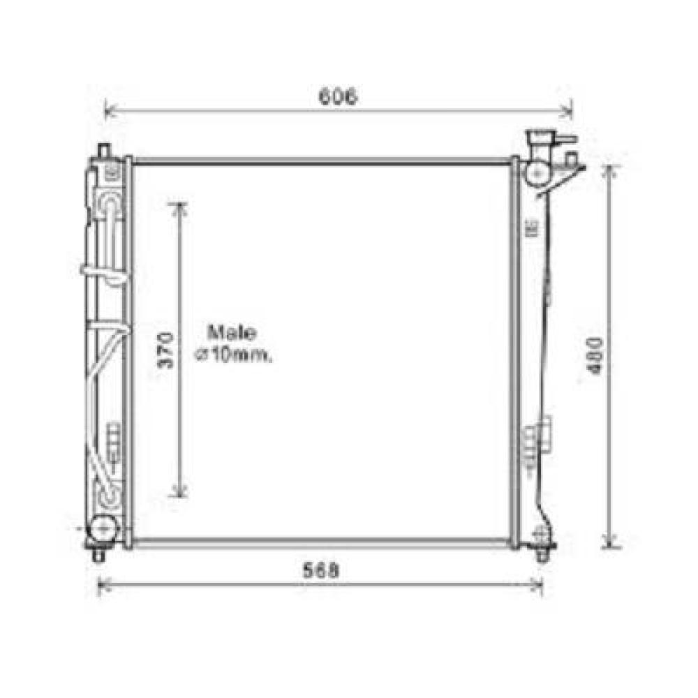 Radiateur, refroidissement du moteur — Hyundai IX 35 10-13 + (2013-…) (+1)
