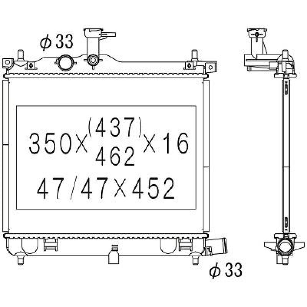 Radiateur, refroidissement du moteur — Hyundai I 10 (2008-2011)