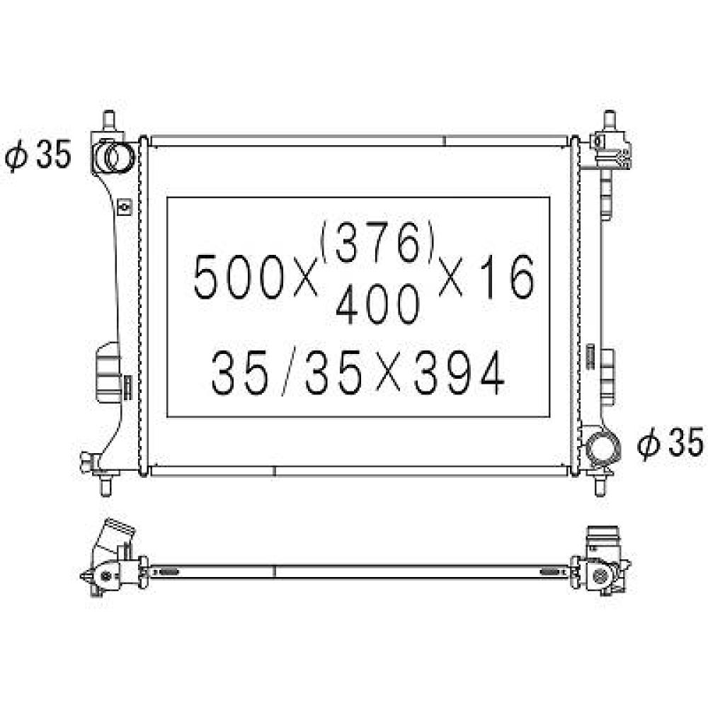 Radiateur, refroidissement du moteur — Hyundai I 20 (2009-2012)