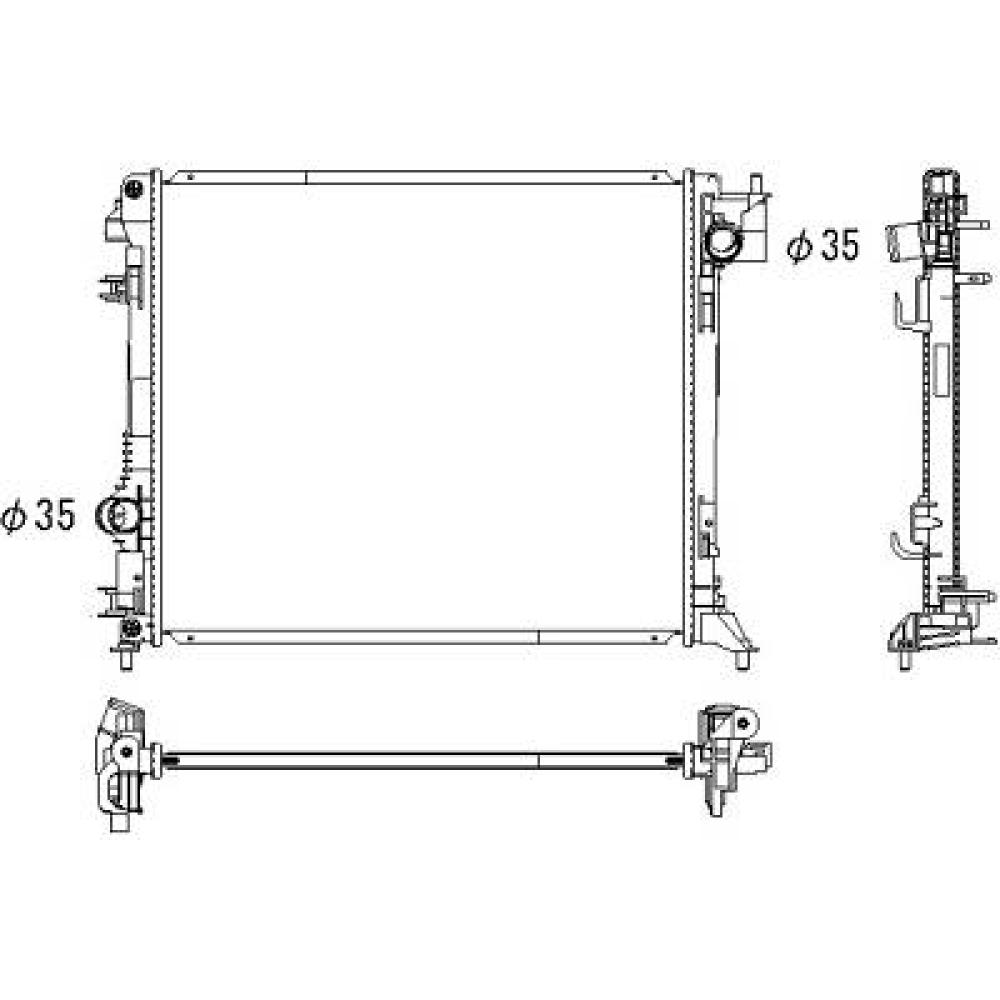 Radiateur, refroidissement du moteur — Nissan Qashqai (2014-2017)
