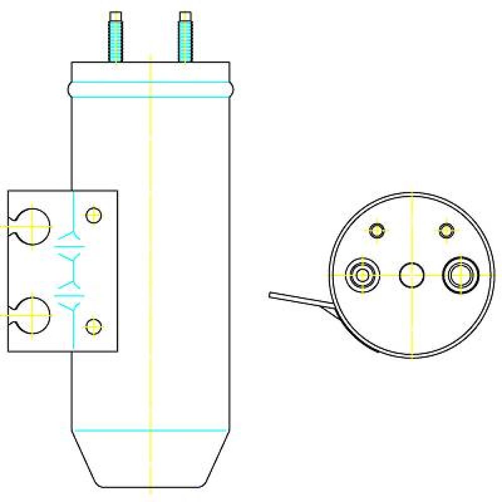 Filtre déshydratant, climatisation — Peugeot 206+Plus (2009-2013)