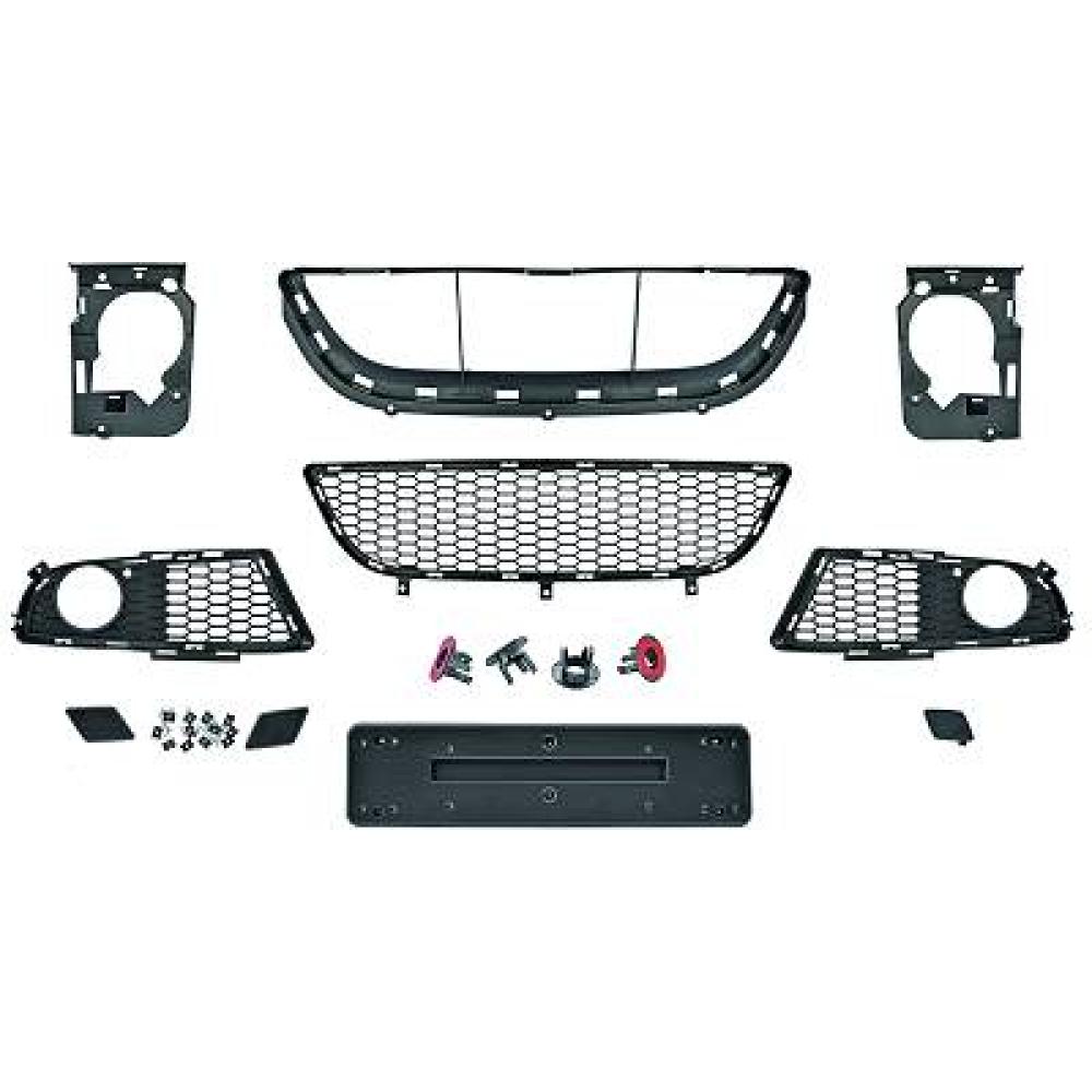 Jeu de baguettes et bandes protectrices, pare-chocs avant — BMW Série 3 (E90/91) Berline/Touring (2008-2012)